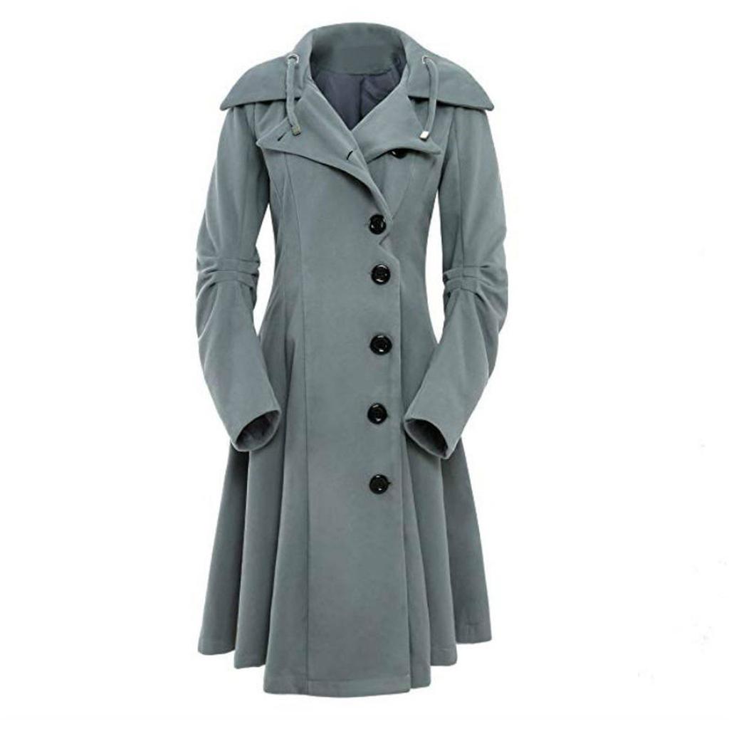 Women Faux Wool Warm Slim Coat Jacket Thick-Parka Overcoat Long Winter Outwear