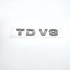 3D Stereoscopic TDV8 Chrome Black ABS Letters Emblem Car Rear Trunk Decoration Badge Sticker For SUV Car Accessories