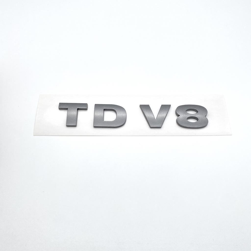 3D Stereoscopic TDV8 Chrome Black ABS Letters Emblem Car Rear Trunk Decoration Badge Sticker For SUV Car Accessories