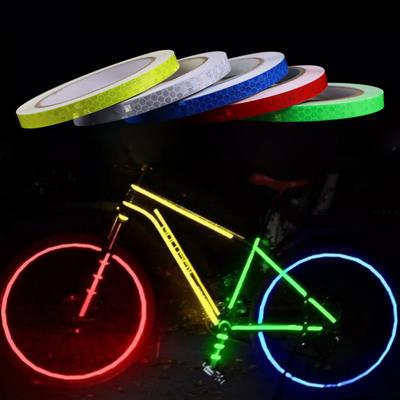 Bike Stickers Reflective Tape Fluorescent Bicycle Strips Cycling Tapes for Helmet Motorcycle Scooter Accessory