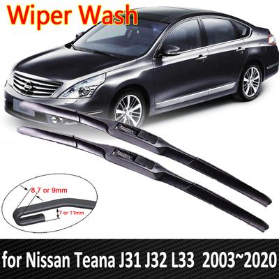 Para Nissan Teana J31 J32 L33 2003~ Palhetas Limpador de Para-brisa Dianteiro Acessórios para Carro 2008 2013 2014 2015 2016 J