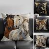 Printing Stylish Horse Fashion Cushion Cover Pillowcase Ultra Soft Skin Friendly Fabric Cloud Like Comfort  Concealed Zipper