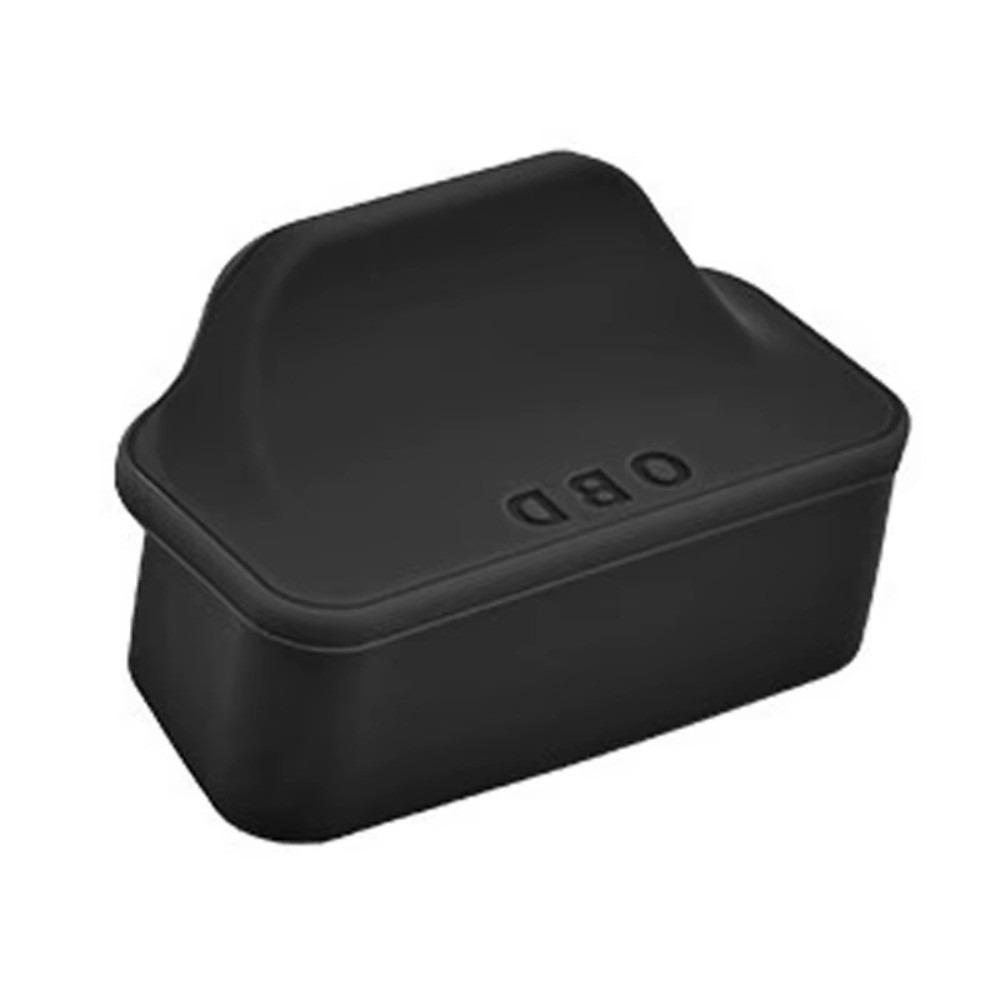 Прочная силиконовая крышка порта OBD с ручкой, водонепроницаемый замок порта OBD, пылезащитная крышка, универсальная посадка чёрный