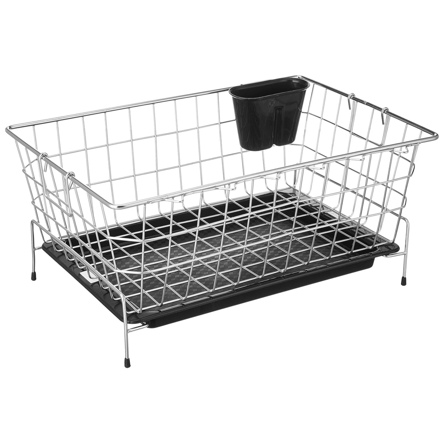 

Подставка для сушки посуды из нержавеющей стали с поддоном для стока + подставка для столовых приборов | для кухонной утвари | подставка-сушилка |