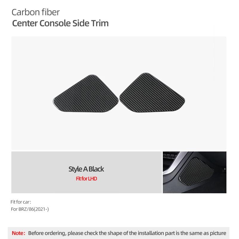 Carbon Fiber For Subaru BRZ/Toyota GR86 - Center Console Side Panel Trim Stickers Tuning Car Interior Decor Accessories