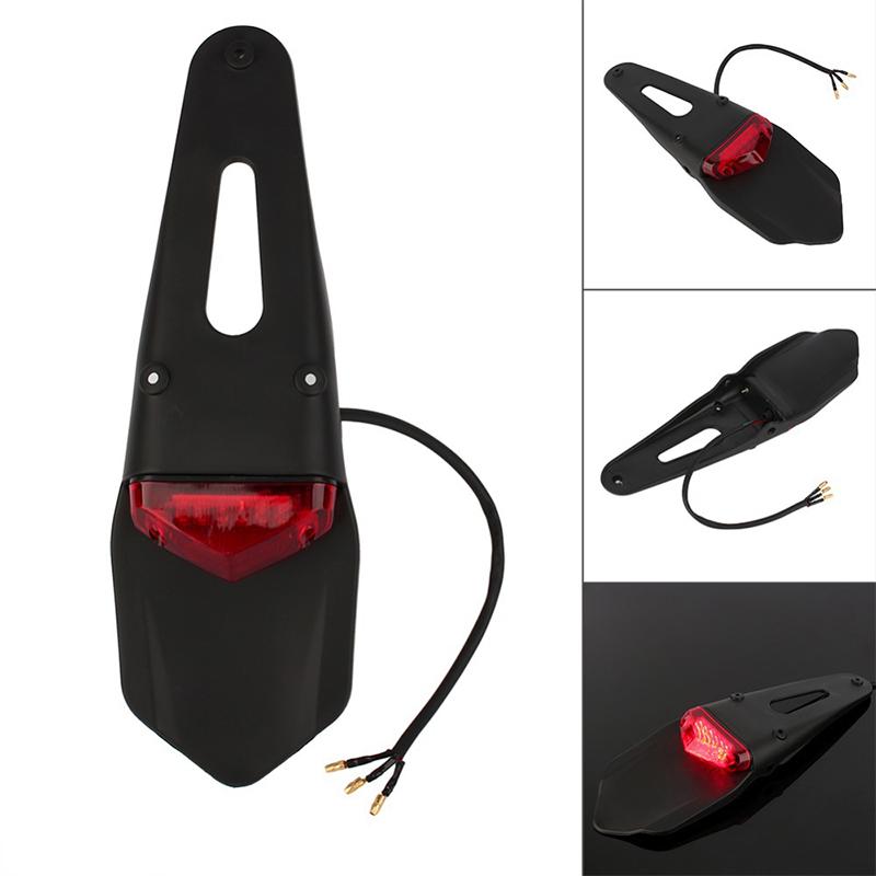 Motorcycle LED Tail Light Rear Fender Stop Brake Warning Lamp Universal Off-road Motorcycles Scooter Taillight 12V Moto Parts
