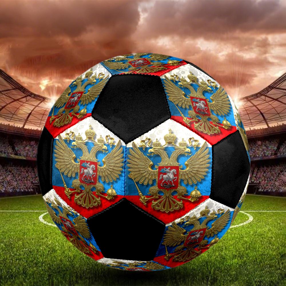 Russian Double Indoor Soccer Ball Colorful Machine Stitched PVC Size 5 Team Training Competition Ready Durable High-Bounce Cool Sports Gift