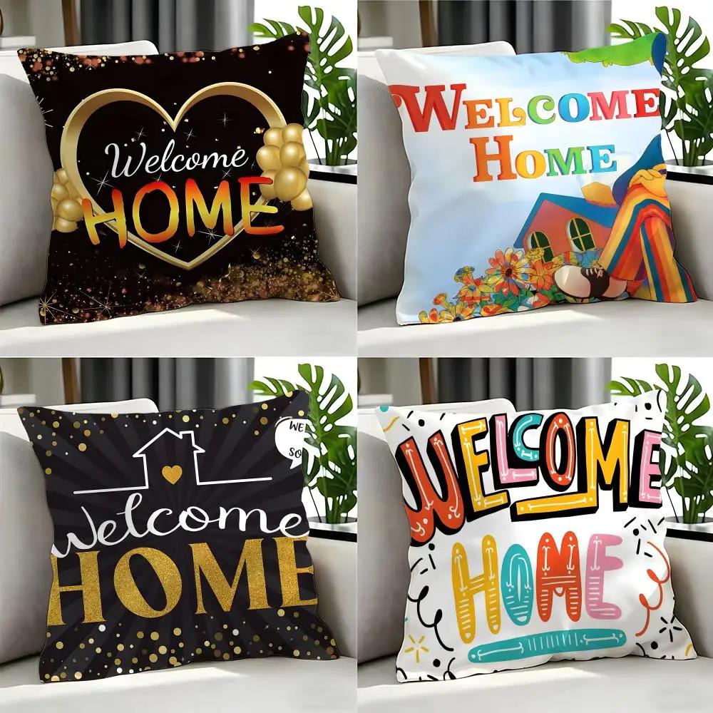 Art SSweet Home Welcomeed Cushion Cover Cushion Cover Set Pcs x x x Pillowcase Decorative Sofa Home Decor