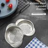 Kitchen Canned Food Water and Oil Drain Basket Rack Double Ear Anti Slip High Temperature Isolation Filter  Small Tool