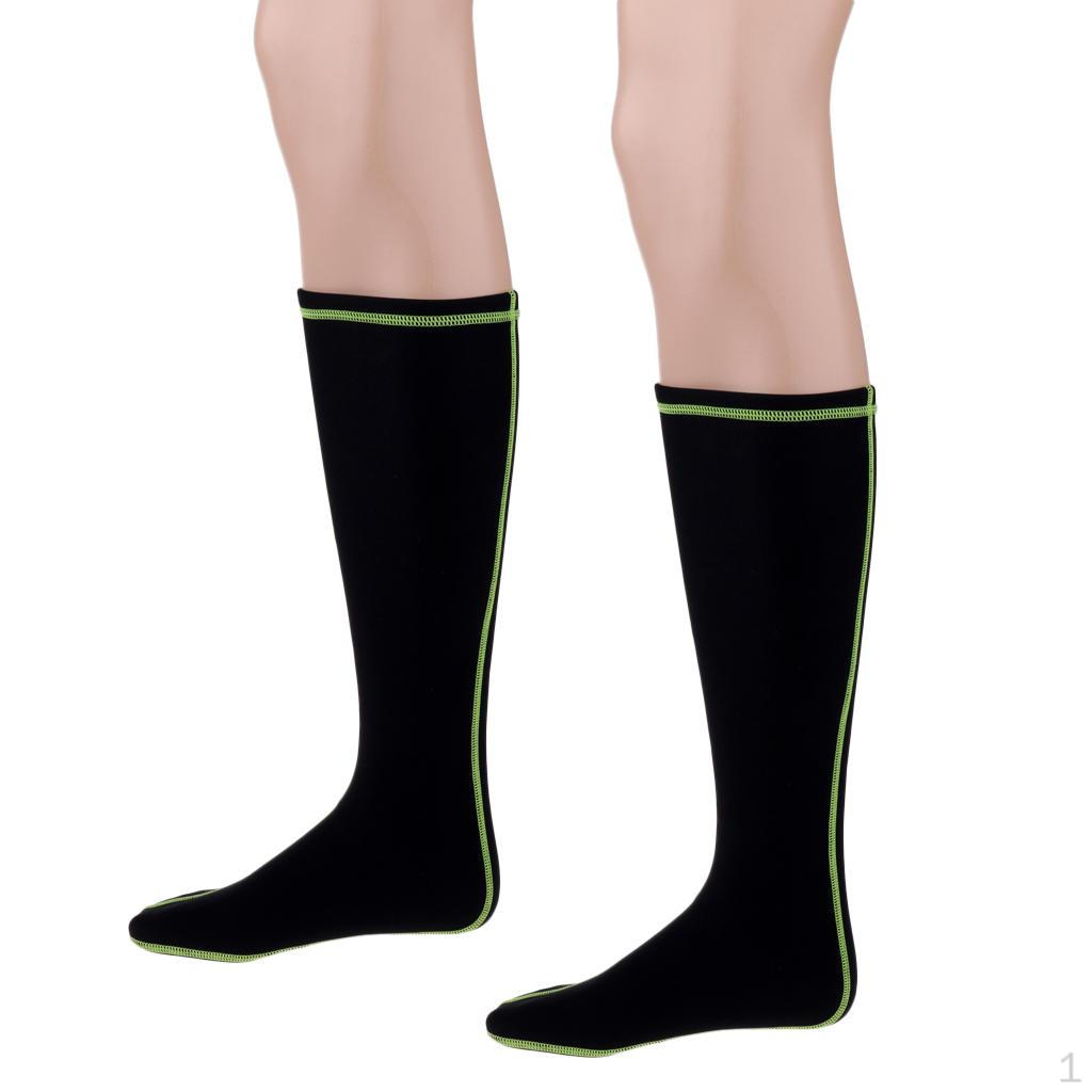 

1 Pair Black Wet Suit Sock Long Swimming Thermal Booties Boots 2XL