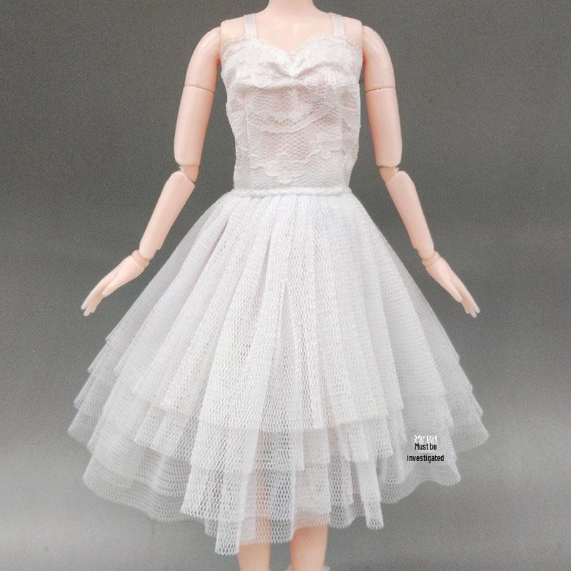 Multicolored Mini Mesh Skirt for 29cm Dolls - Babi Wedding Dress, Short Dress-Up Skirt for Toy Girls