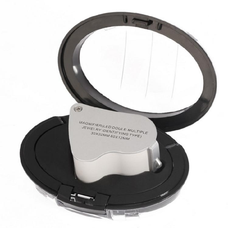 Jewellery Magnifying Glass  30 x 60 Illuminated Loupe with LED Light Jeweller's Magnifier for Diamonds Stamps