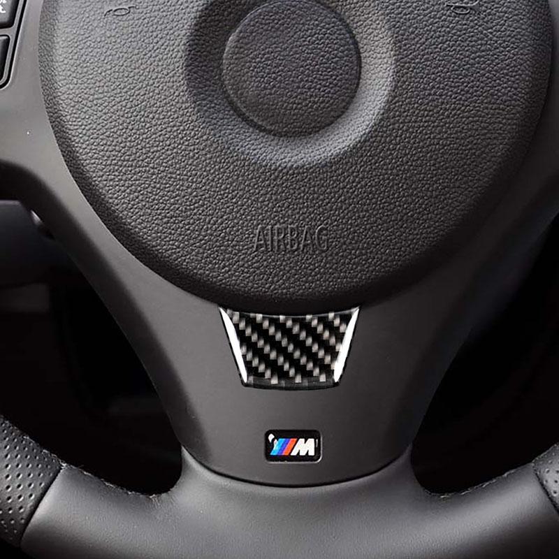 Carbon Fiber Car Center Console Gear Control Button Panel Frame Trim Stickers For BMW 3 Series E90 2005-2012 Accessories