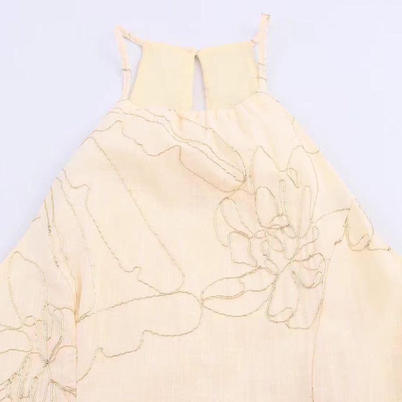 Araltay Autumn New Women's Clothing Fashion Style Fashion Flower Embroider Hanging Collar Dress 8308853