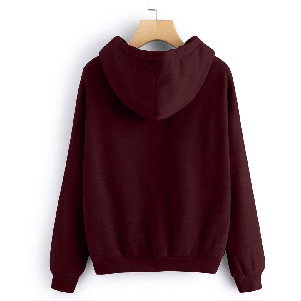 Loose Casual Printed Planet Printed Hooded Women's Sweatshirt