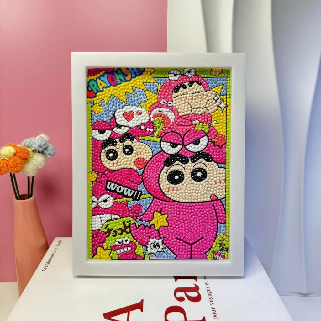 Children'S Diamond Painting Framed Handmade Diy Material Bag Sanrio Diamond Paste Painting Concentration Toy