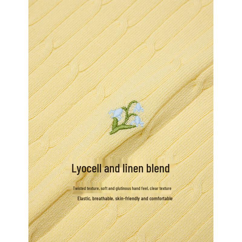 INMAN Botanical Floral Embroidered Short Sleeve Knit Top