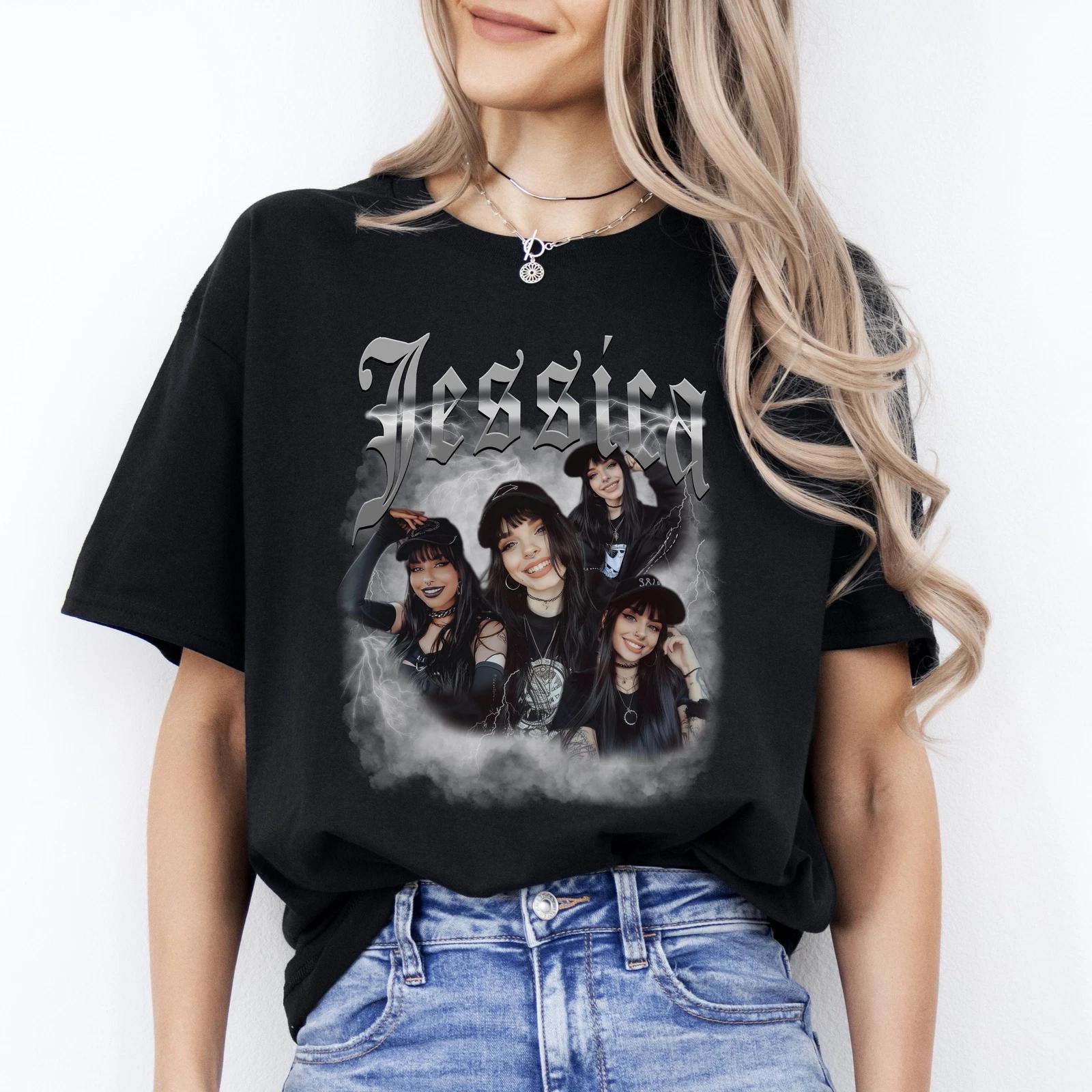 Custom Goth style Bootleg rap T-Shirt gift Dark Mysterious Your own photo Unisex M