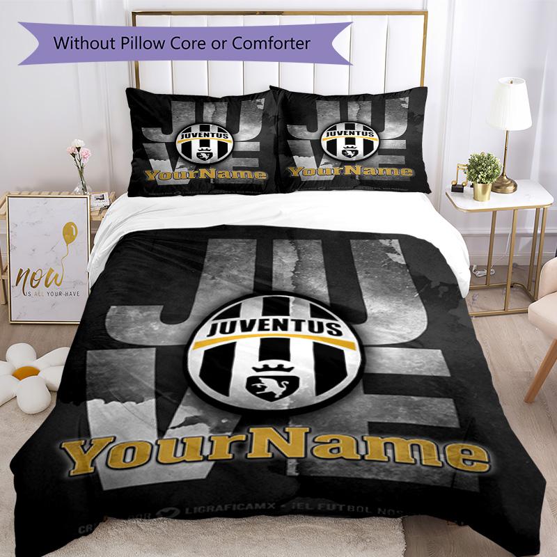 Juventus Customize Your Name Bedding Set Breathable Duvet Cover with Pillowcases Home Decoration Birthday Gift