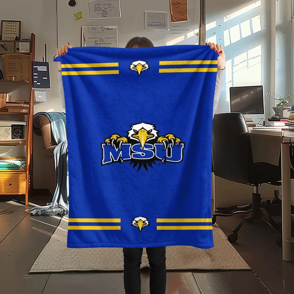 Morehead State Eagles Print Flannel Blanket High Quality Warm Comfortable Cover for All Seasons Perfect for Gifts Home Decor