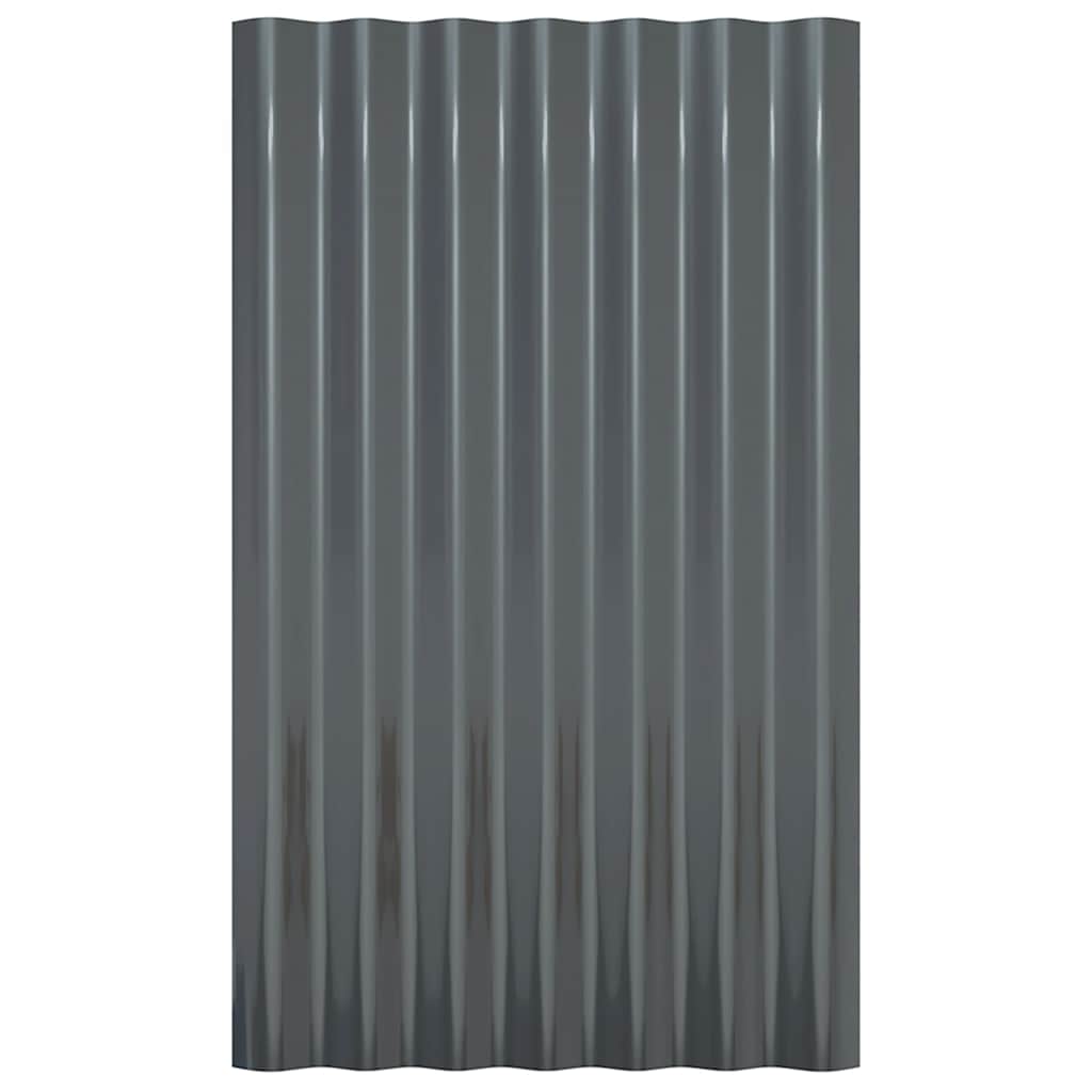 Vidaxl Dachpaneele, 12 Stück, Pulverbeschichteter Stahl, 60x36 cm