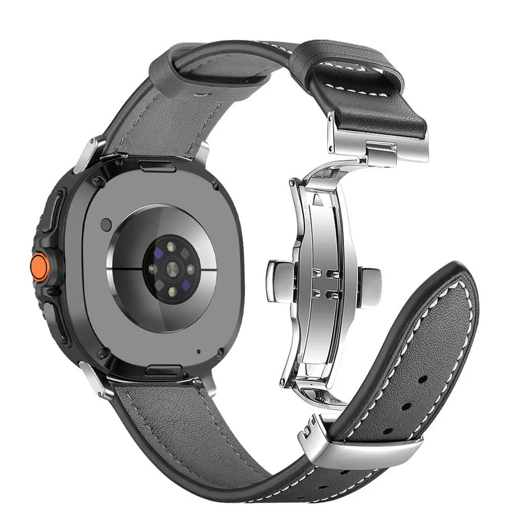 Premium Leather Band for Samsung galaxy watch 8 40mm 44mm  Business Strap for galaxy watch 8 classic 46mm Smartwatch Bracelet