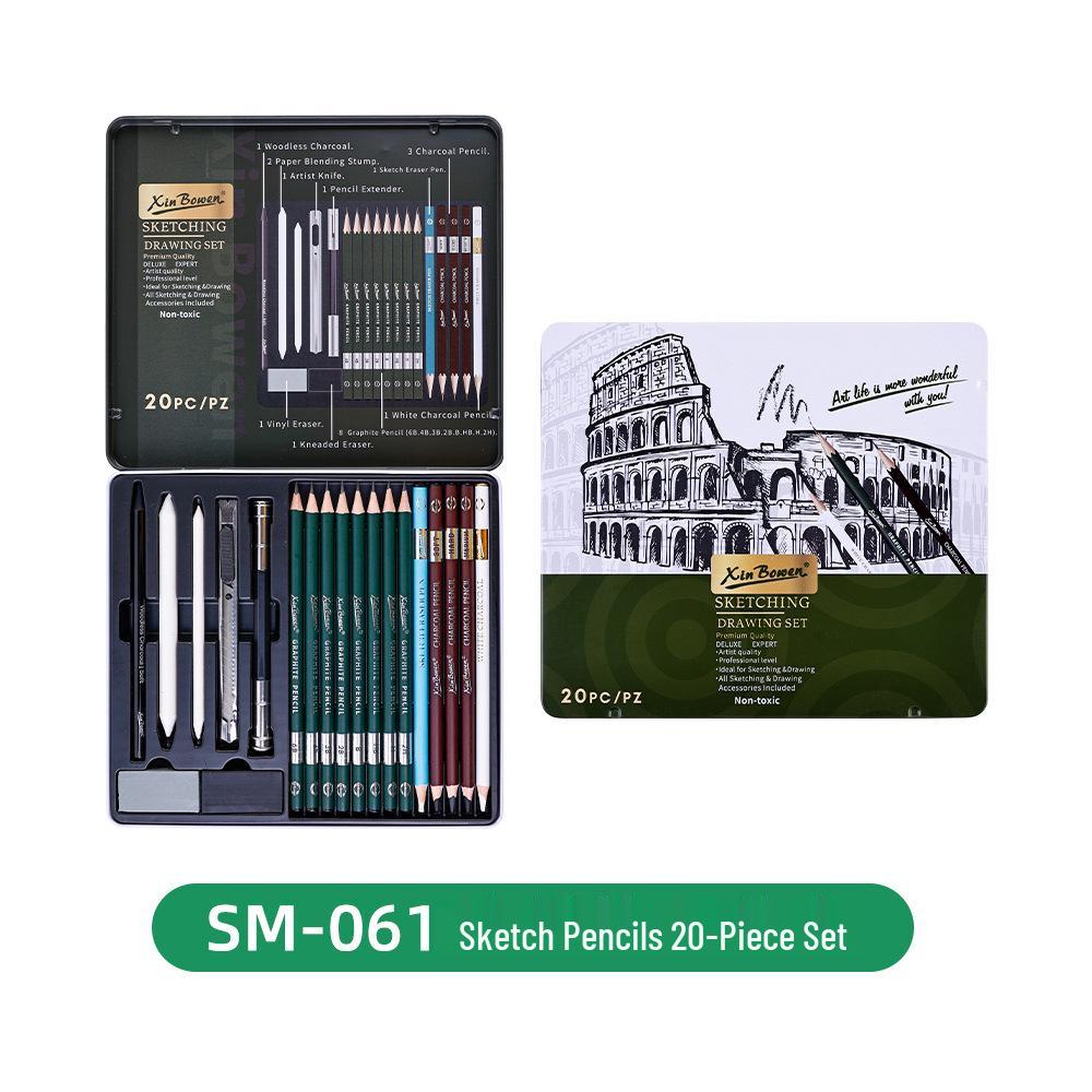 Grenzüberschreitendes Kunst-Holzkohle-Skizzierstift-Set - Weiche, Mittlere, Harte Varianten