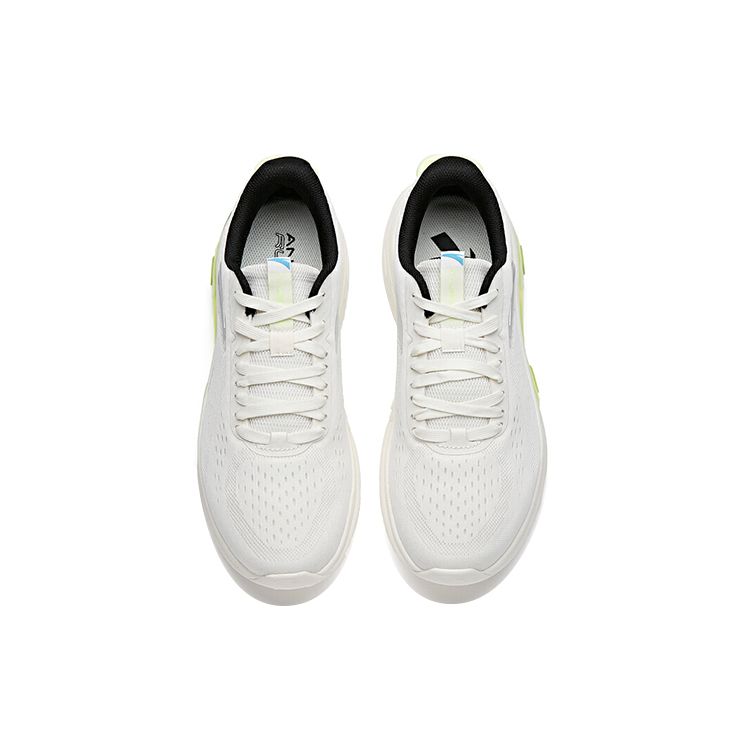 Anta Lifestyle Series Elastic Rubber Technology Low-Top Running Shoes Men Sneaker White Gray Green 112125502-4