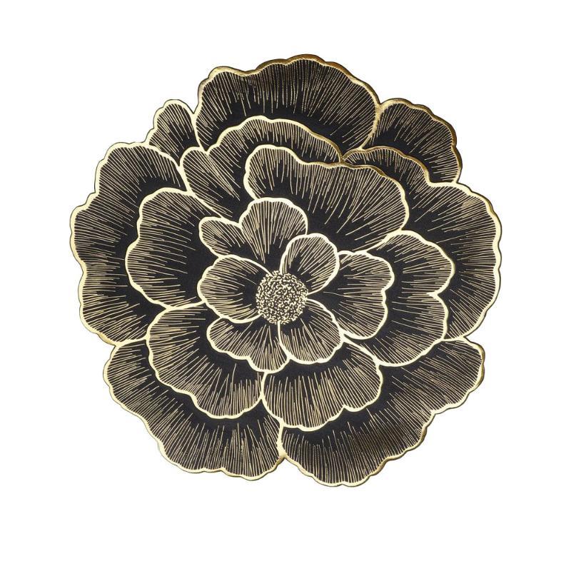 Sottopiatto Fiore di Loto Metallico Impermeabile Resistente al Calore Antiscivolo Per Tavolo da Pranzo Decorazione Matrimonio Festa