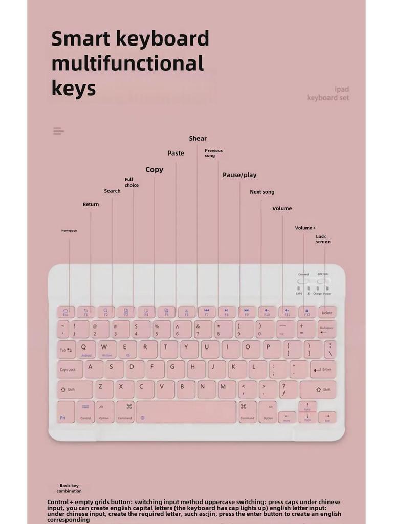 Bluetooth Keyboard Case for Lenovo M10 Plus Gen 3 10.6" Tablet (TB125F)