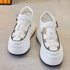 Fashion 7cm Hollow Genuine Leather Breathable Sandals Summer 2024 Women Casual Shoes Platform Wedge Chunky Sneakers Shoes Flats Leisure