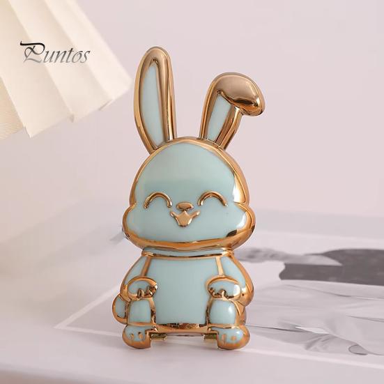 Foldable Bunny Phone Stand Cute Rabbit Phone Holder for Desk Adjustable Phone Bracket for All Mobile Phones