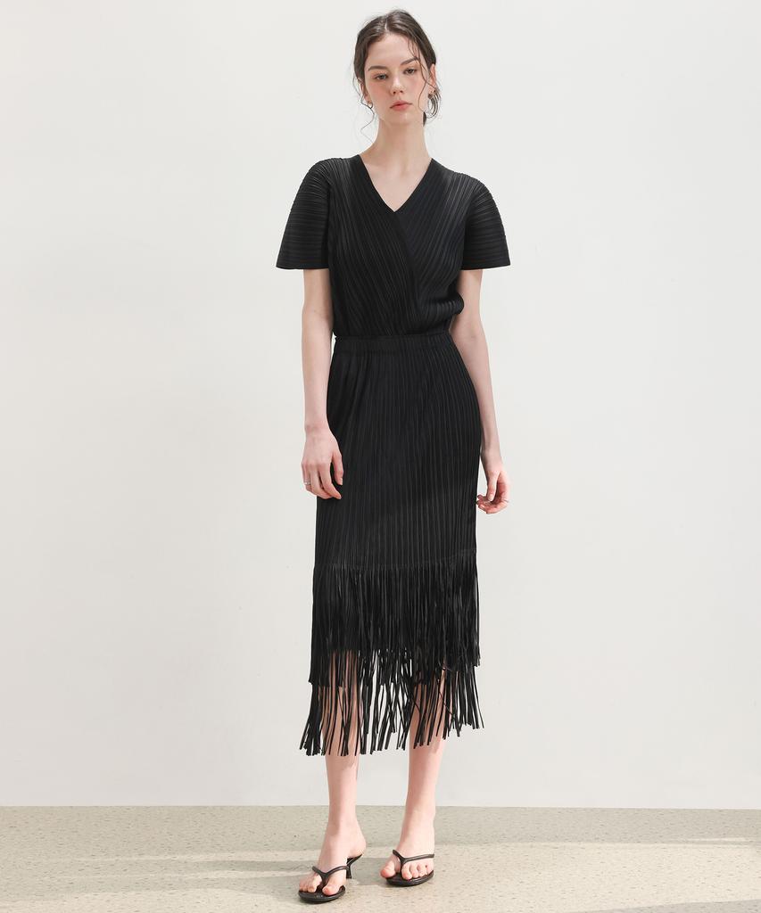 Pleats Mood Fringe Pleated Skirt