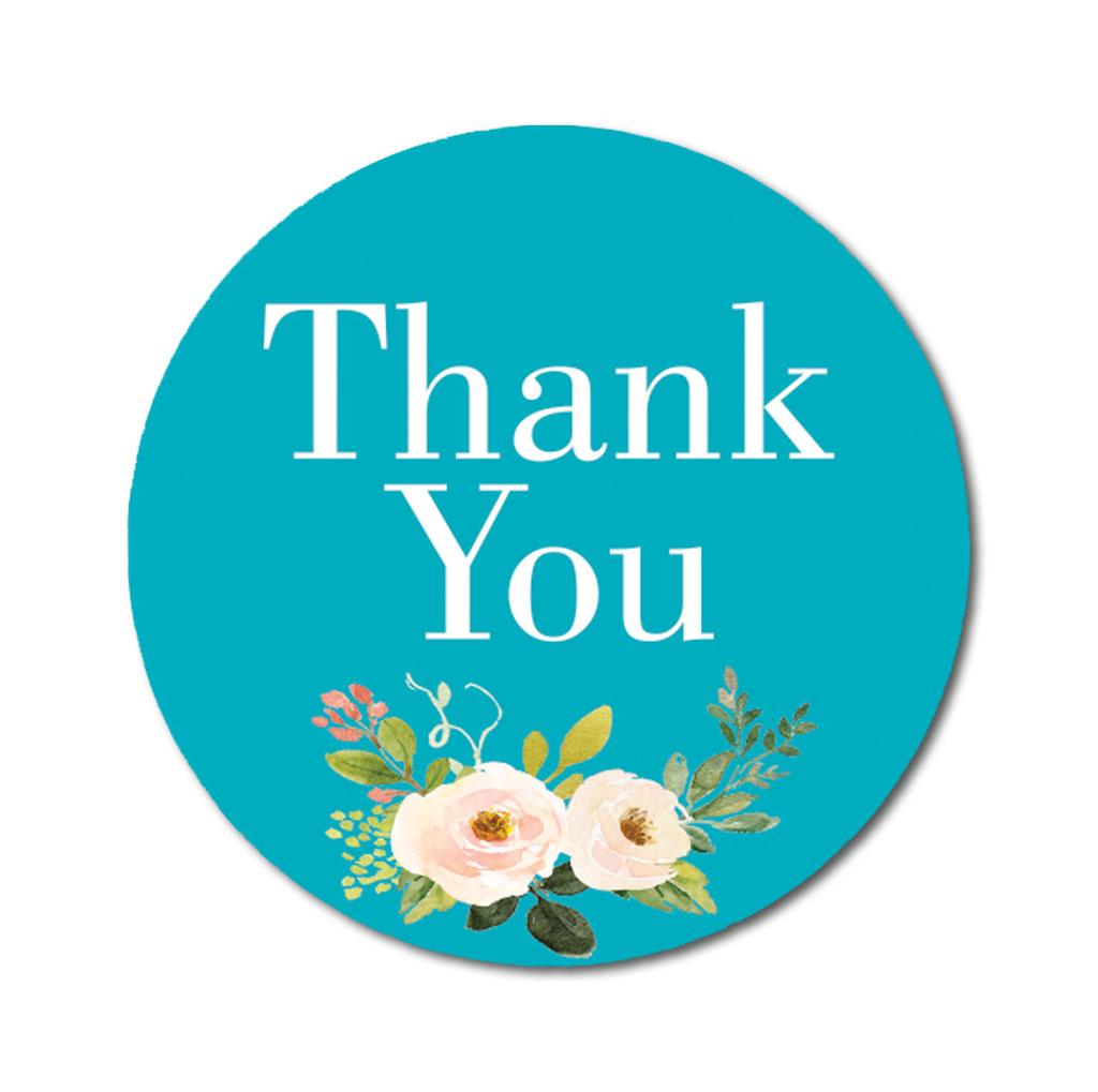 Darling Souvenir Round 1.6 Inches Peony Floral Baby Pink Thank You Stickers Wedding Gift-45