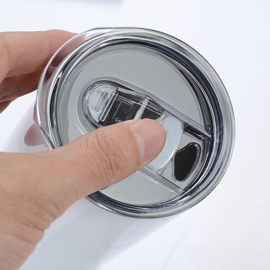 1 Set 20oz Thermal Cup Leak-proof Sublimation Tumbler Stainless Steel Insulated Cup with Straw for Travel Home