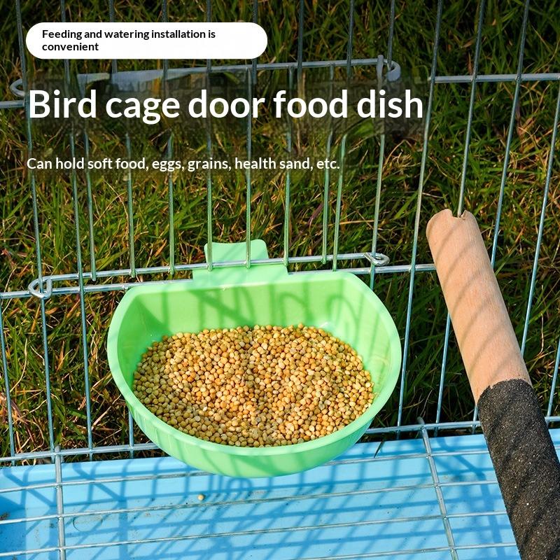 Caja Comedero Bebedero Pájaros Loro Pájaro Agua Colgante Tazón Caja Mascota Plástico Comida Contenedor Dispensador Hogar Jardín Suministros Pájaros