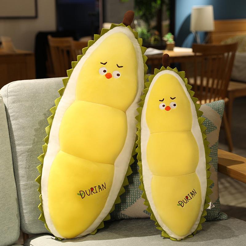 Creative and funny healing durian chick doll long throw pillow simulation durian fruit throw pillow sleeping company