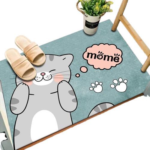 Cartoon Cute Floor Mat Entrance Durable Easy-to-clean Floor Mat for Bathroom with Silica Gel Non-slip Quick-drying Floor Mat