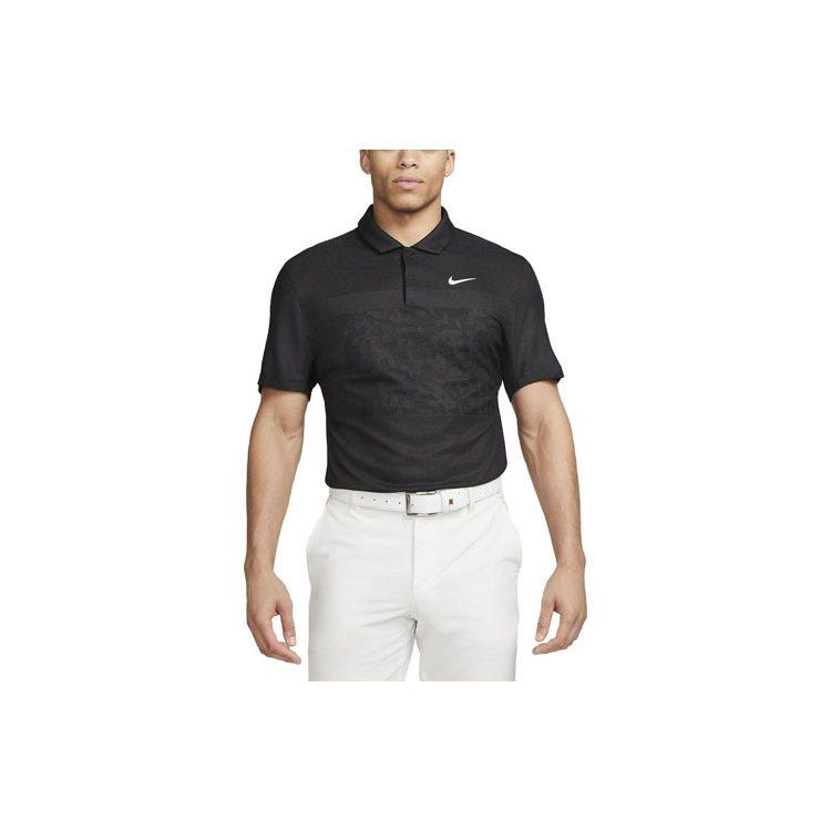 Nike Polo Shirts Men's Black Polo Collar Moderate Straight Fit DR5327-010