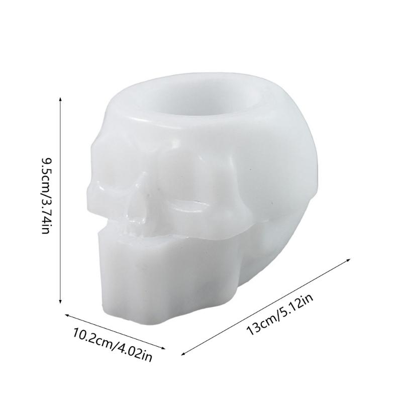Totenkopf Kerzenständer Form Aromatherapie Behälterform Kerzenhalter Silikonform Teelichtformen Halloween Dekorationen