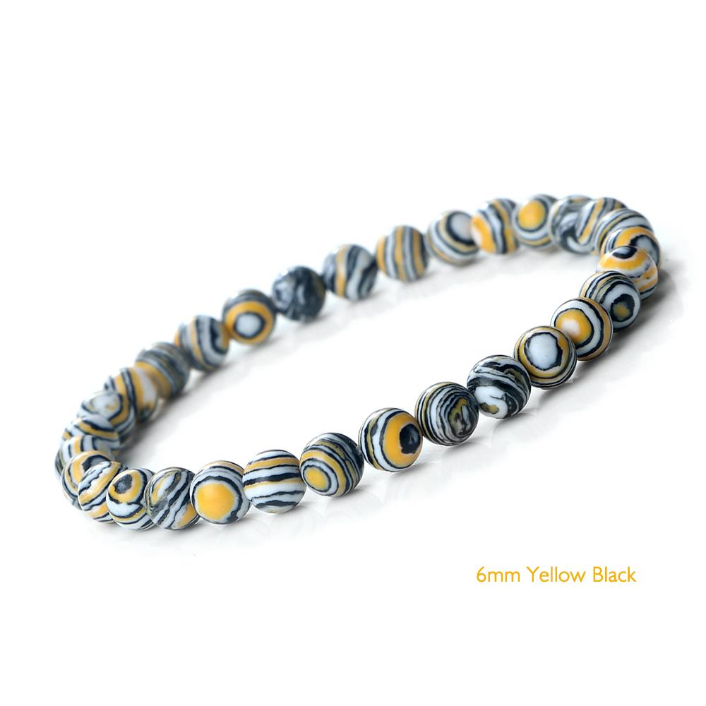 New Blue Malachite Natural Stone Bracelets Women Men Chakra Prayer Mala Buddhist Beads Bracelet Bangle Yoga Strand Charm Jewelry