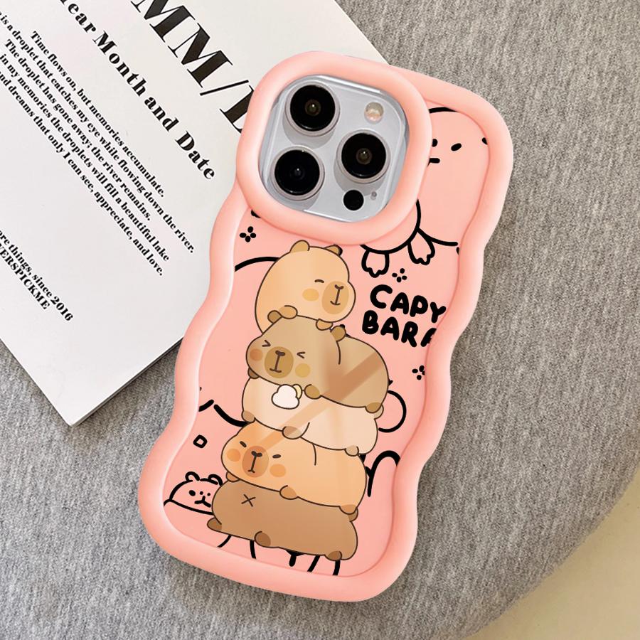 Capybara Cute Cool Case for iPhone 11 12 14 13 8 17 Air XR 16 Pro Max 15 Plus Soft Phone Cover