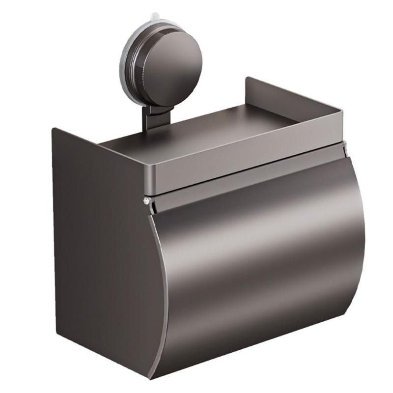 Space Saving Suction Cup Tissue Holder with No Drill Installation for Kitchen and Bathroom Essential Storage