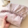 New Cotton Single Bed Cover A Fresh and Simple Country-style Floral Old Coarse Cloth Mattress Cover Bring Elastic Bedspreads