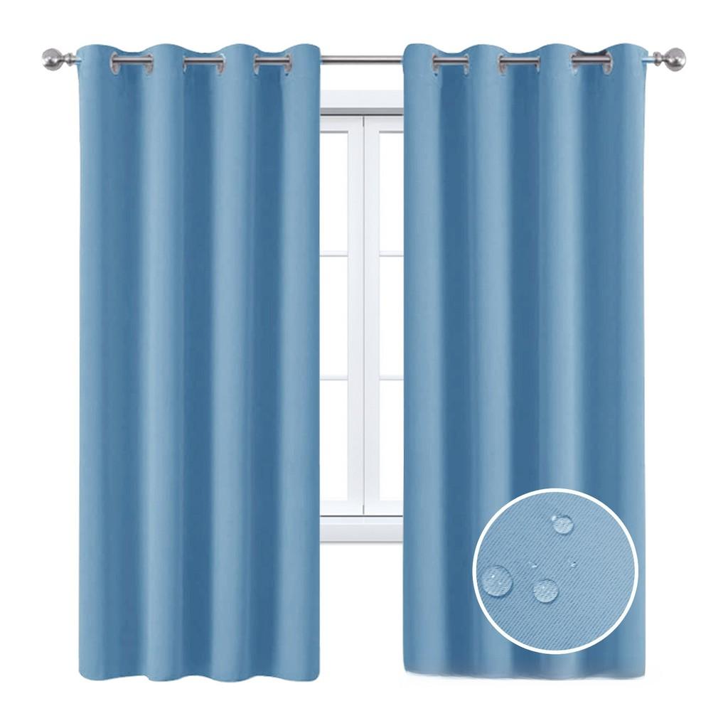 Waterresistant Sun Blocking Curtain In Solid Colors For Veranda And Living Room Windows
