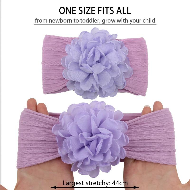 Chiffon Flower Nylon Baby Headbands Children's Hair Bands Infant Soft High Elastic Headdress Solid Boys Girls Hair Accessories