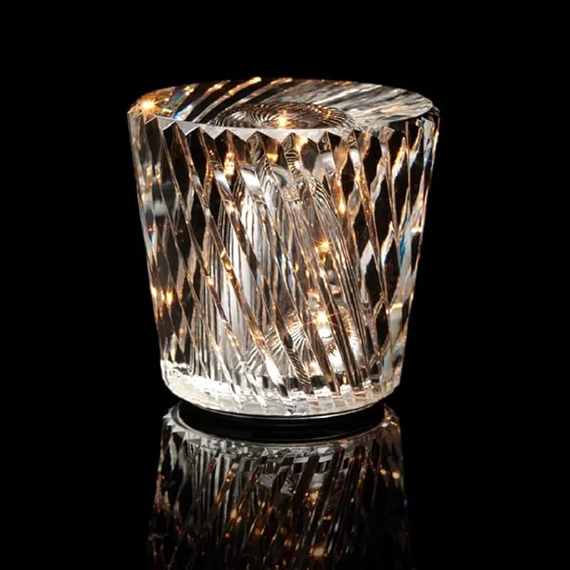 Crystal Table Lamp, Eye-Caring Night Light, 3 Color Lights Dimmerable Desk Lamp, Atmosphere Lamp for Kids, Baby, Living Room, Office (Color : Style3)