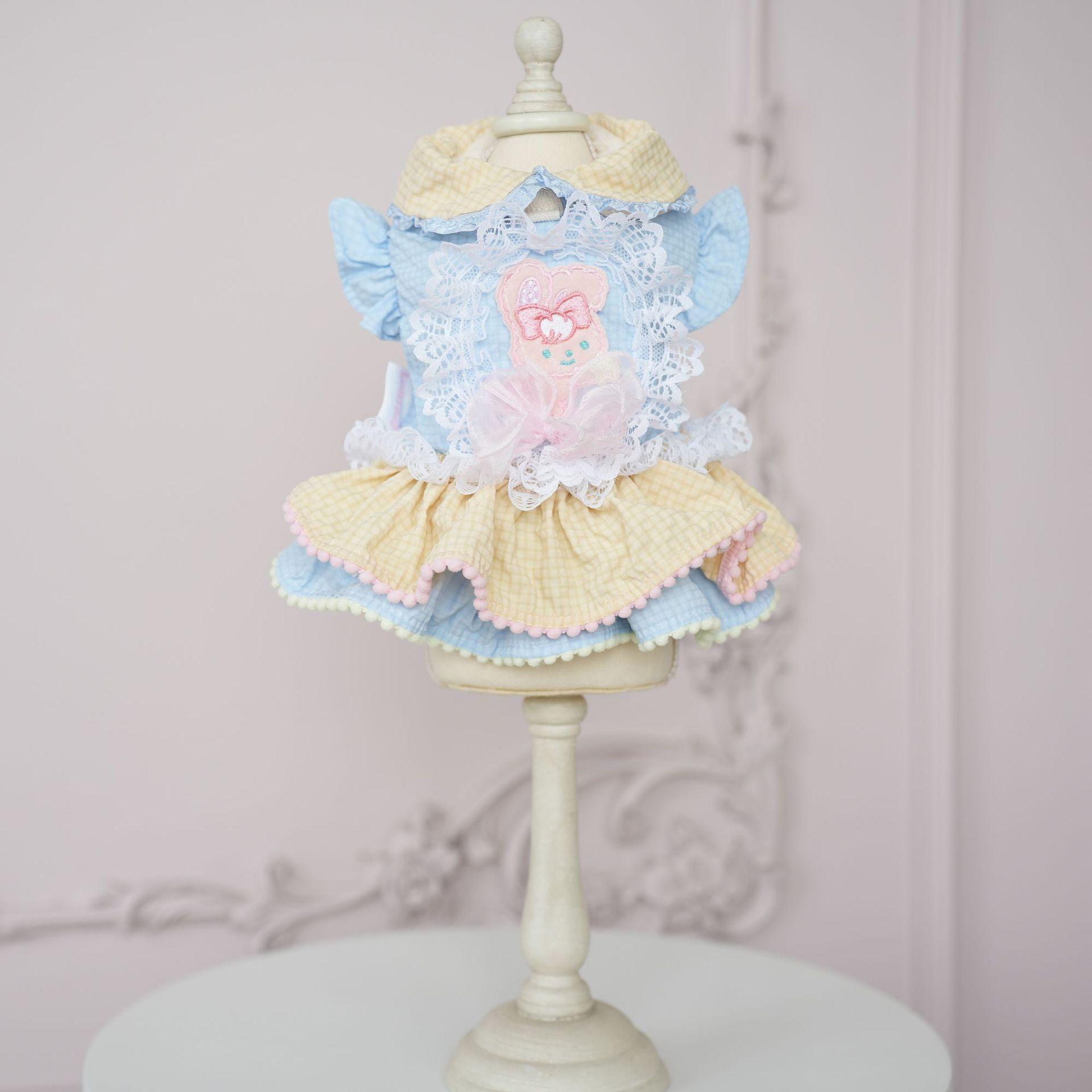 

Pet осень и зима новая красочная маленькая сетчатая юбка из кролика ветрозащитное и водонепроницаемое зимнее пальто одежда для собак маленьких собак XL