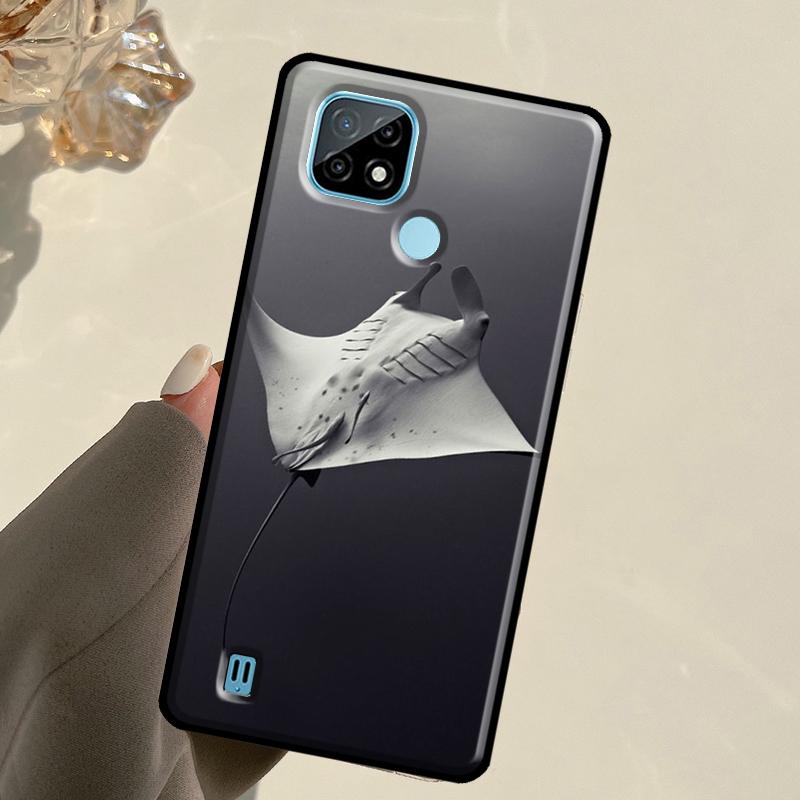 Animal Manta Ray For Realme 14 Pro Plus 10 11 12 13 GT 6 6T 5 GT7 Pro C61 C55 C53 C51 C21Y C25S C67 C75 Case