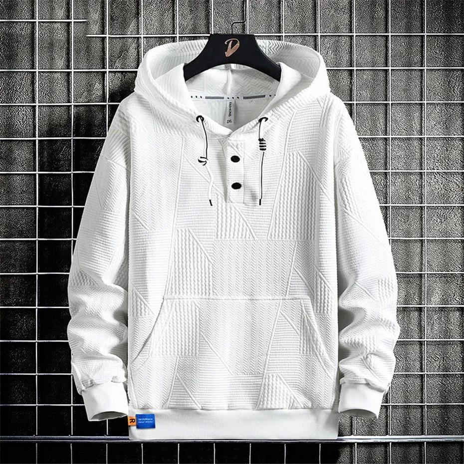 Men's Hooded Shirts Y2k Streetwear Spring Autumn Black Windproof Oversized Hoodies Male Plus Size 7XL Sports Men Sweatshirt